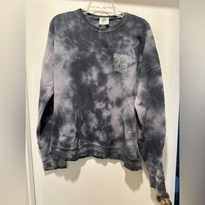 Mostly Dead on the Inside by 31 Nights of Halloween Gray Tie-Dye Men's Sweater S